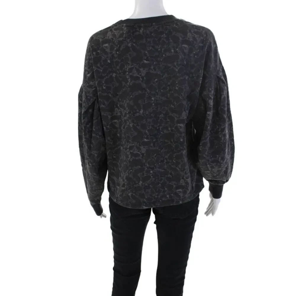 Z Supply Womens Cotton Long Sleeve Casual Crew Neck Sweatshirt Gray Size S